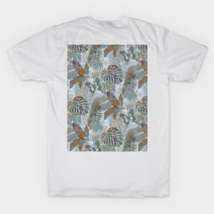 Tropical gray retro vintage distressed T-Shirt